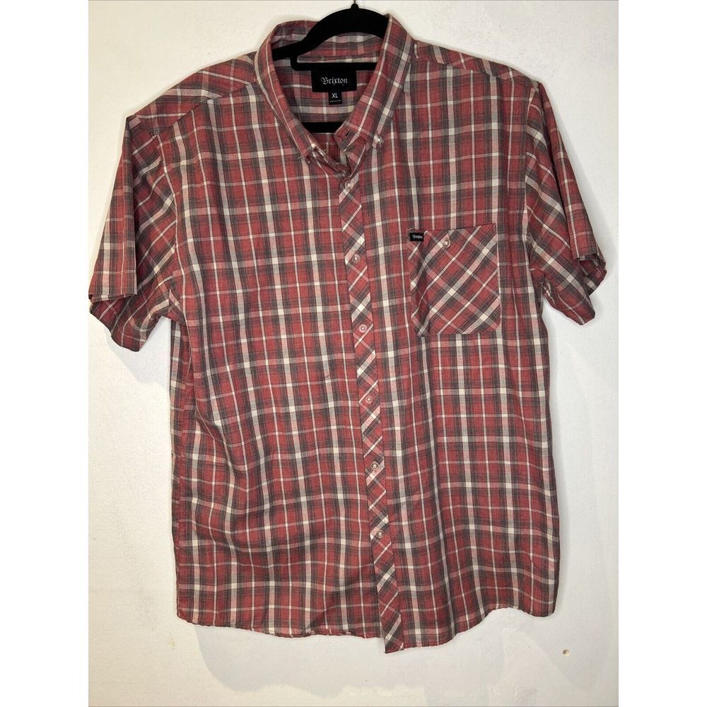 Brixton Shirt Mens XL Blue Plaid Button Up Casual
